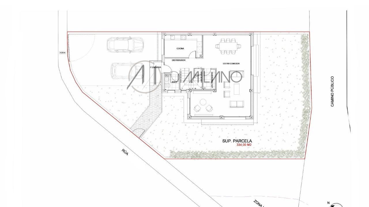Chalet a estrenar en la urbanización Puente Romano, en Baiona