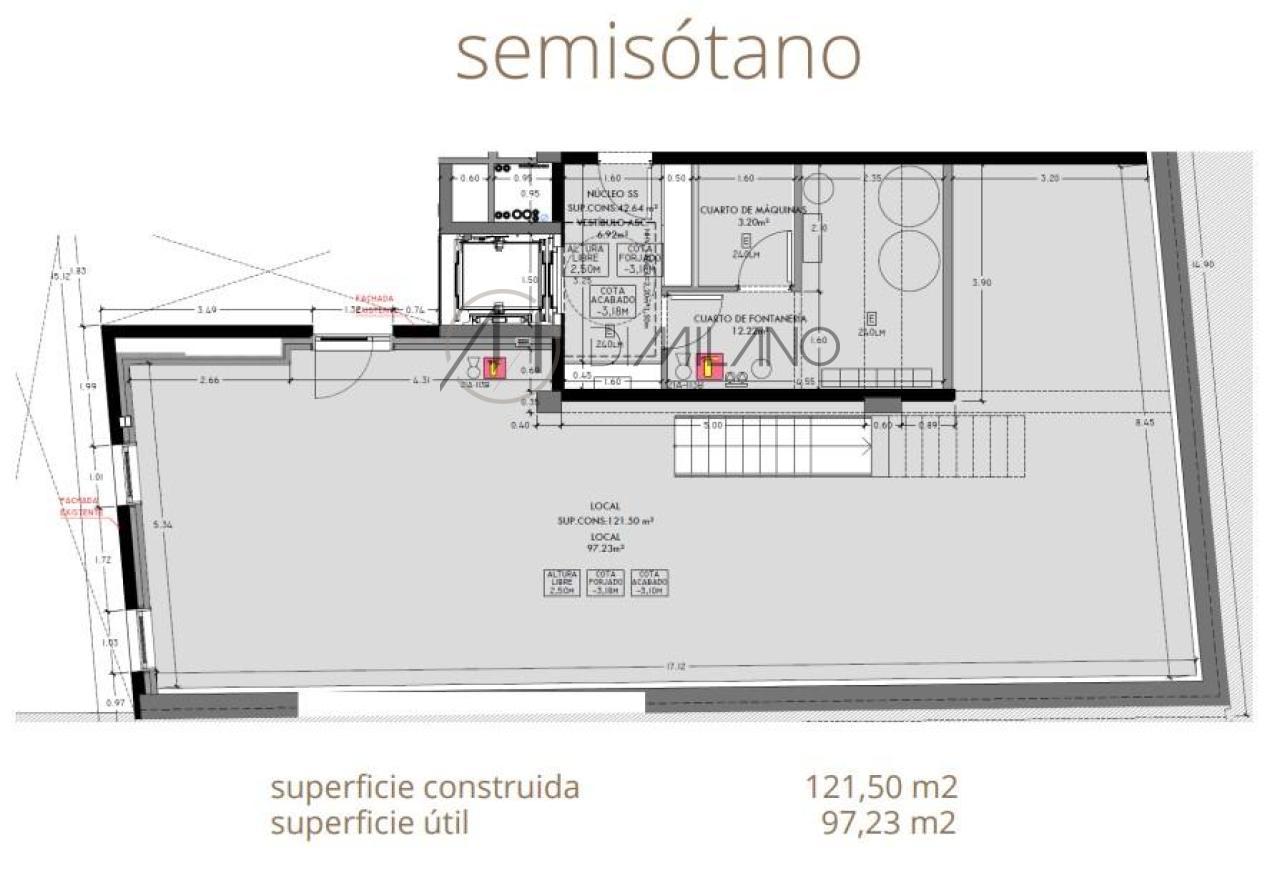 Local comercial de 200 m2 en Plaza de Compostela